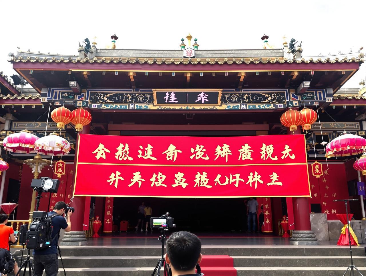 某剧组开机仪式现场照片